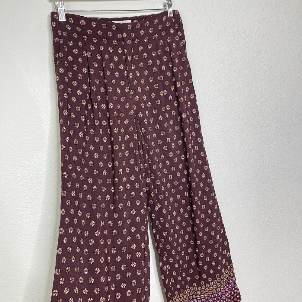 Anthropologie Wide Leg Pants Size 4 Marsden Chic Hippie Boho Lagenlook Festival
